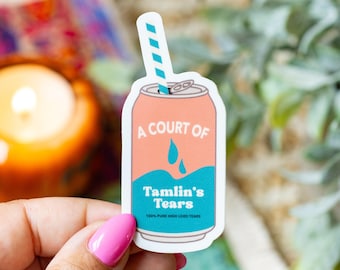 ACOTAR Sticker Tamlin's Tears - Bookish Stickers, Kindle Stickers, Funny Book Lover Gift, Waterproof Vinyl Sticker Decal - 1.29"x3"