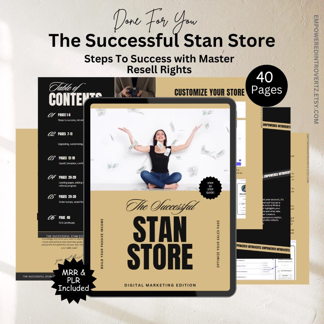 Stan Store Ebook Example The Successful Stan Store Ebook/guide With Master Resell Rights (MRR ...