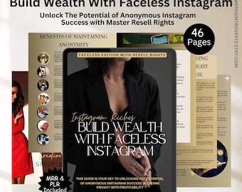 Przewodnik po Instagramie bez twarzy: marketing cyfrowy MRR/PLR (46 stron)