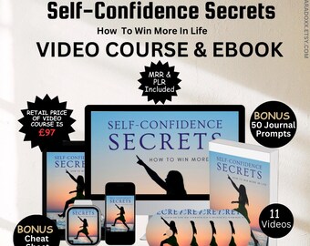 Self-Confidence Secrets Bundle | Boost Self-Esteem & Build Confidence | Video Course + Ebook | Personal Growth | MRR | PLR