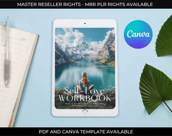 Self Love Workbook, Selbstliebe und Einstellung, MRR PLR Rechte (PDF & Canva)