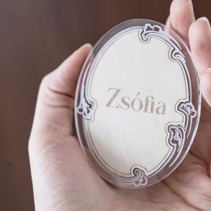 Etiqueta de nombre de madera acrílica personalizada Tarjeta de nombre minimalista de madera y acrílico Etiqueta de nombre de boda grabada Etiqueta de nombre personalizada para bodas y eventos