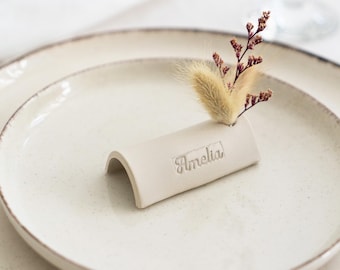 Tarjetas de nombres para bodas al por mayor Placas de nombres para bodas personalizadas Recuerdos de boda personalizados Etiquetas de nombres de boda de cerámica personalizadas Recuerdos de boda únicos