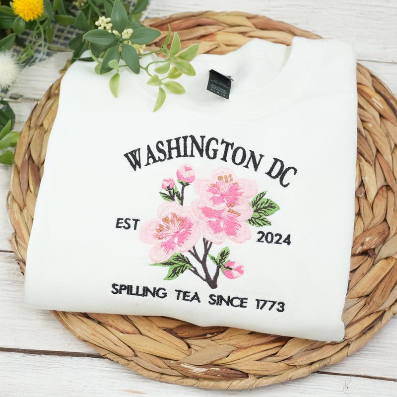 Cherry Blossom Americana Graphic Crewneck Tee