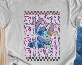 Retro Disney Stitch Shirt, Stitch Shirt, Cute Stitch Shirt, Disney Trip Shirt, Stitch Disneyland Shirt, Disney Family Trip Shirt.