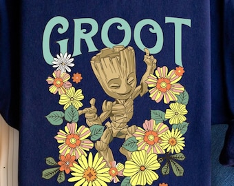 Disney Groot Flower Garden Sweatshirt, Baby Groot Shirt, Disneyland Family Vacation Shirt, Guardians of the Galaxy Sweatshirt, Groot Shirt.