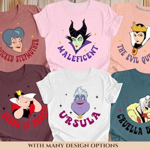 Disney Villain Shirt, Matching Bad Girls Shirt, Evil Friends Shirt, Disney World Maleficent Evil Queen Ursula Cruella Shirt, Bad Witches Tee