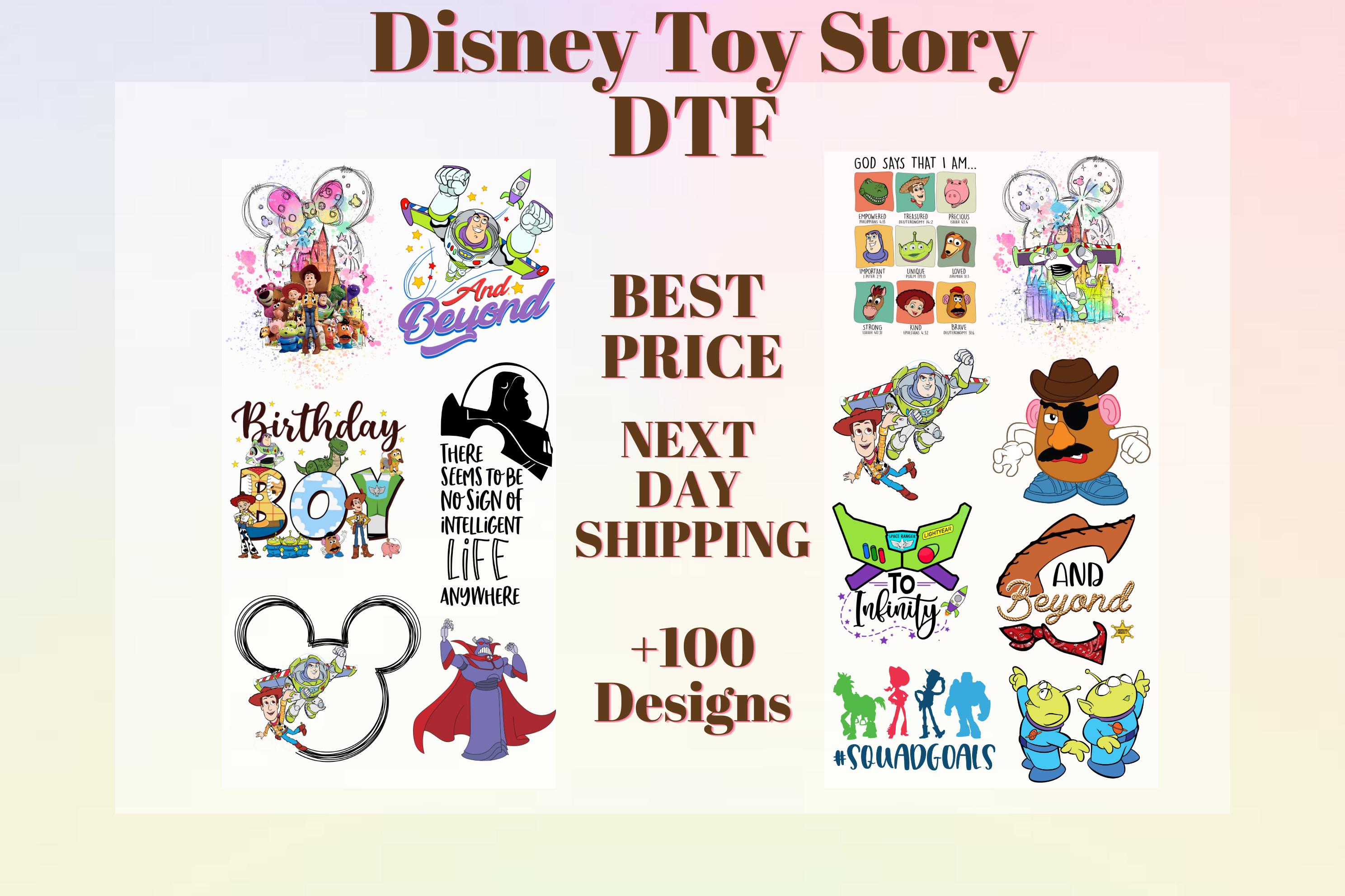 Disney Toy Story DTF Prints, Toy Story Dtf Transfers Ready For Press Disney Toy Story, Disney Toy Story Image Transfer, Toy Story DTF Heat.