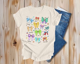 Disney Princess Coquette Bows Shirt, Disney Aurora Ariel Belle Cinderella Tiana Shirt, Magic Kingdom Disneyland Shirt, Disney Family Trip.