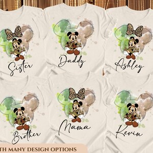 Mickey and Friends Safari Shirt, Personalized Disney Animal Kingdom Shirt, Disney Family Safari Trip Shirt, Animal Kingdom Shirt