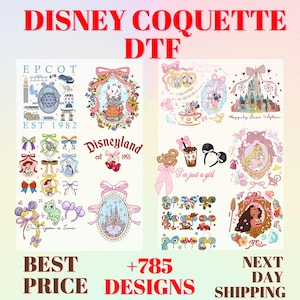 Disney Coquette Bows Dtf Transfer, Princesses Coquette Bow Dtf, Disneyland Bow Dtf, Family Trip Coquette Dtf, Disneyworld Bow Dtf Transfers.