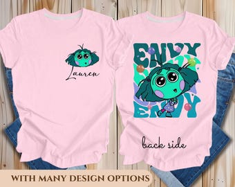 Disney Inside Out 2 Sided Shirt, Disney Sadness Shirt, Inside Out 2 Characters Shirt, Inside Out 2 Shirt, Disneyland Family Matching.