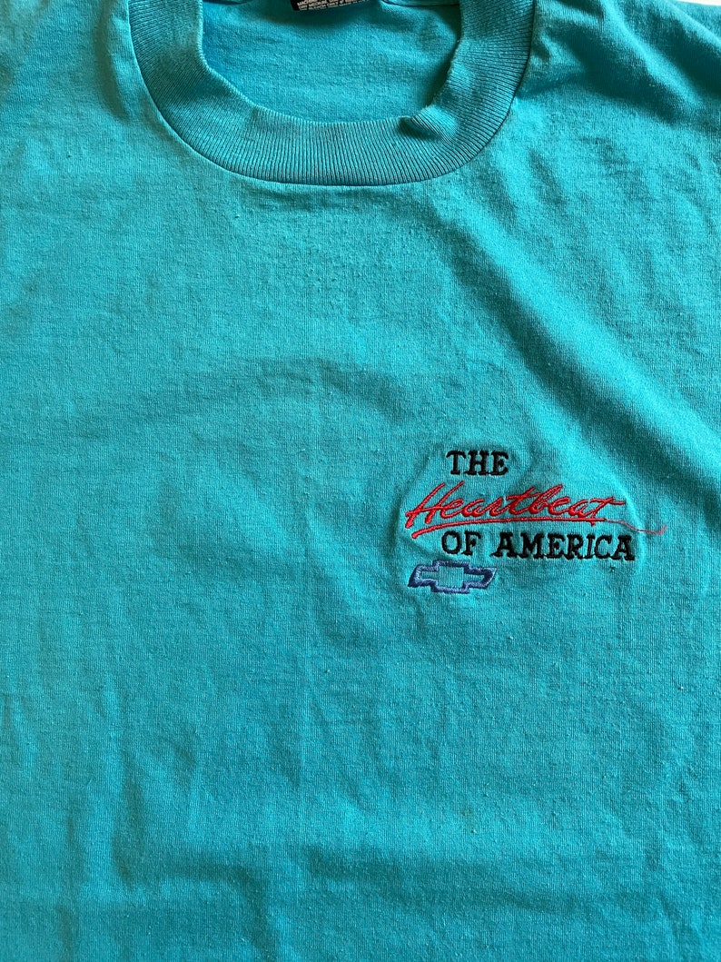 Vintage 90s Chevy Heartbeat of America Screen Stars Single Stitch Shirt