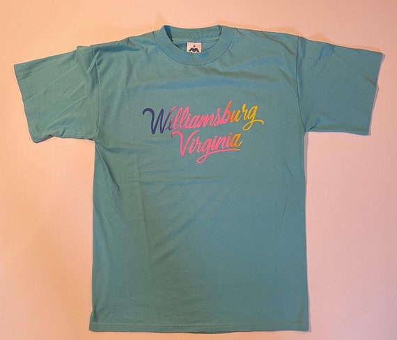 Vintage 90s Williamsburg Virginia Neon Single Sti… - image 1