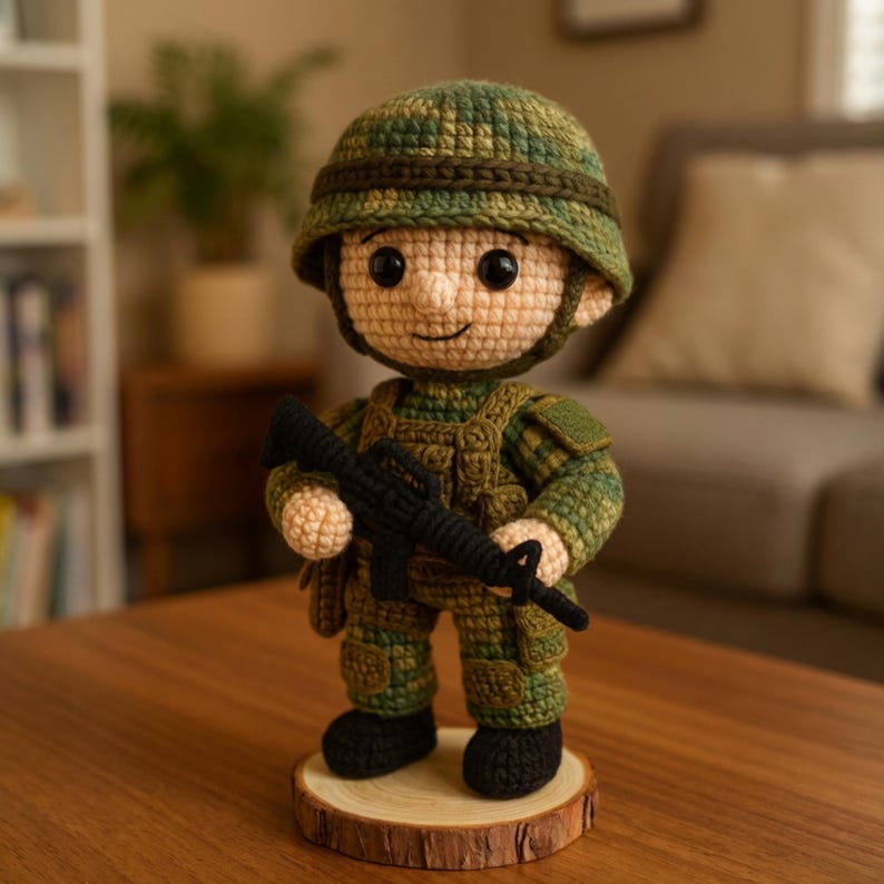 Military Soldier Amigurumi Crochet Pattern PDF Army Plush Toy - Etsy