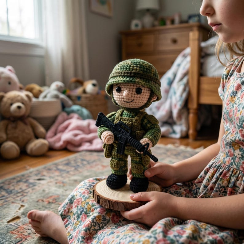 Military Soldier Amigurumi Crochet Pattern PDF Army Plush Toy - Etsy