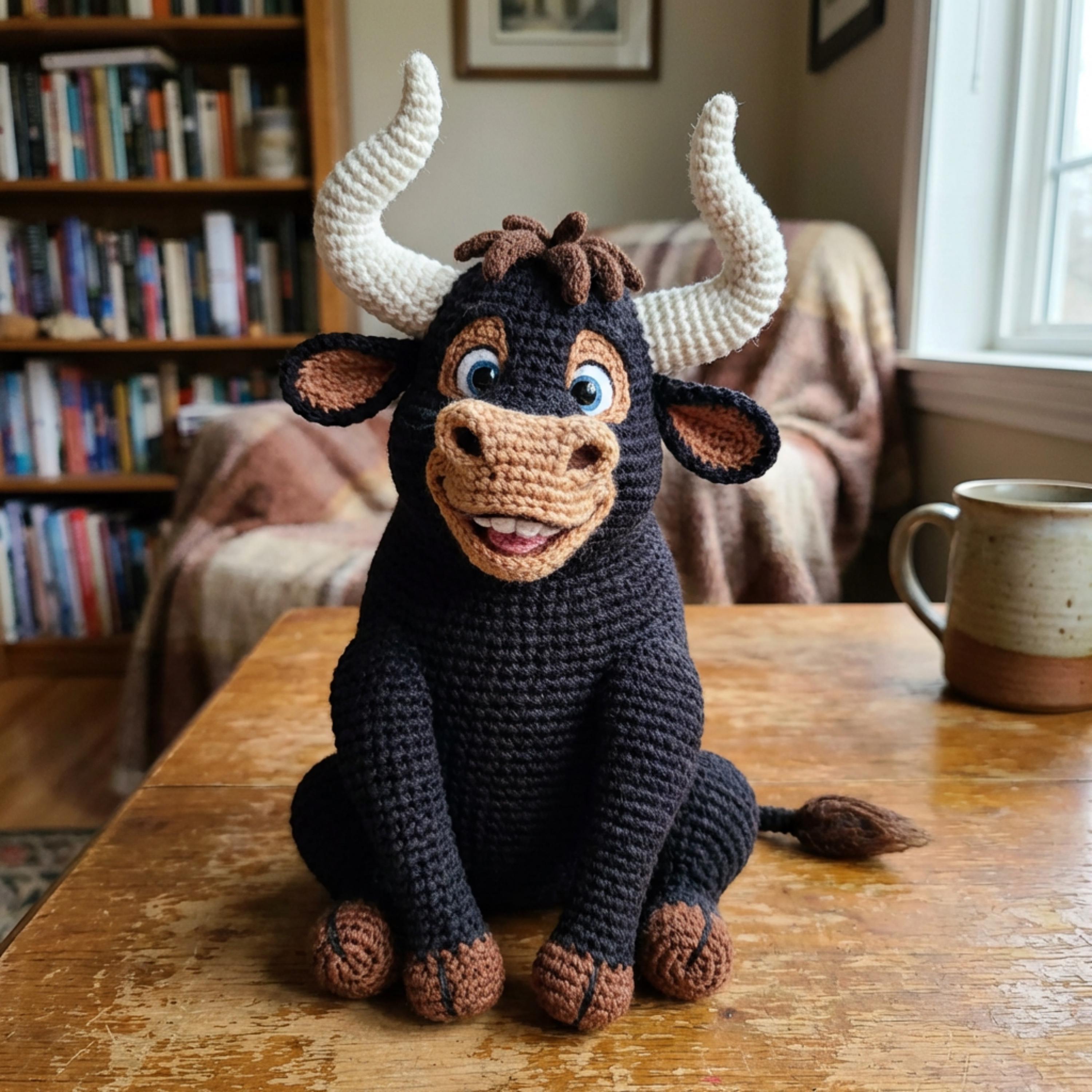 Bull Amigurumi Crochet Pattern PDF Farm Animal Plush Toy Tutorial - Etsy