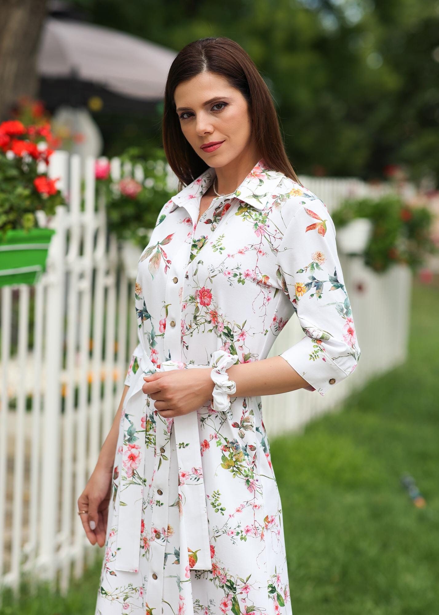 Talia Organic Cotton Dress Midwash main image 1