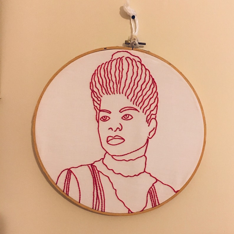 Ida B. Wells, Suffragist Embroidery Pattern & Coloring Page image 2
