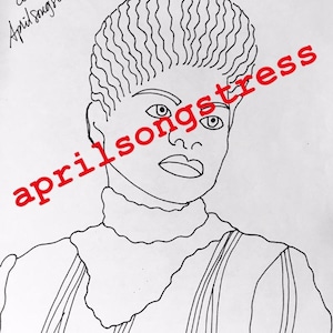 Ida B. Wells, Suffragist Embroidery Pattern & Coloring Page image 1