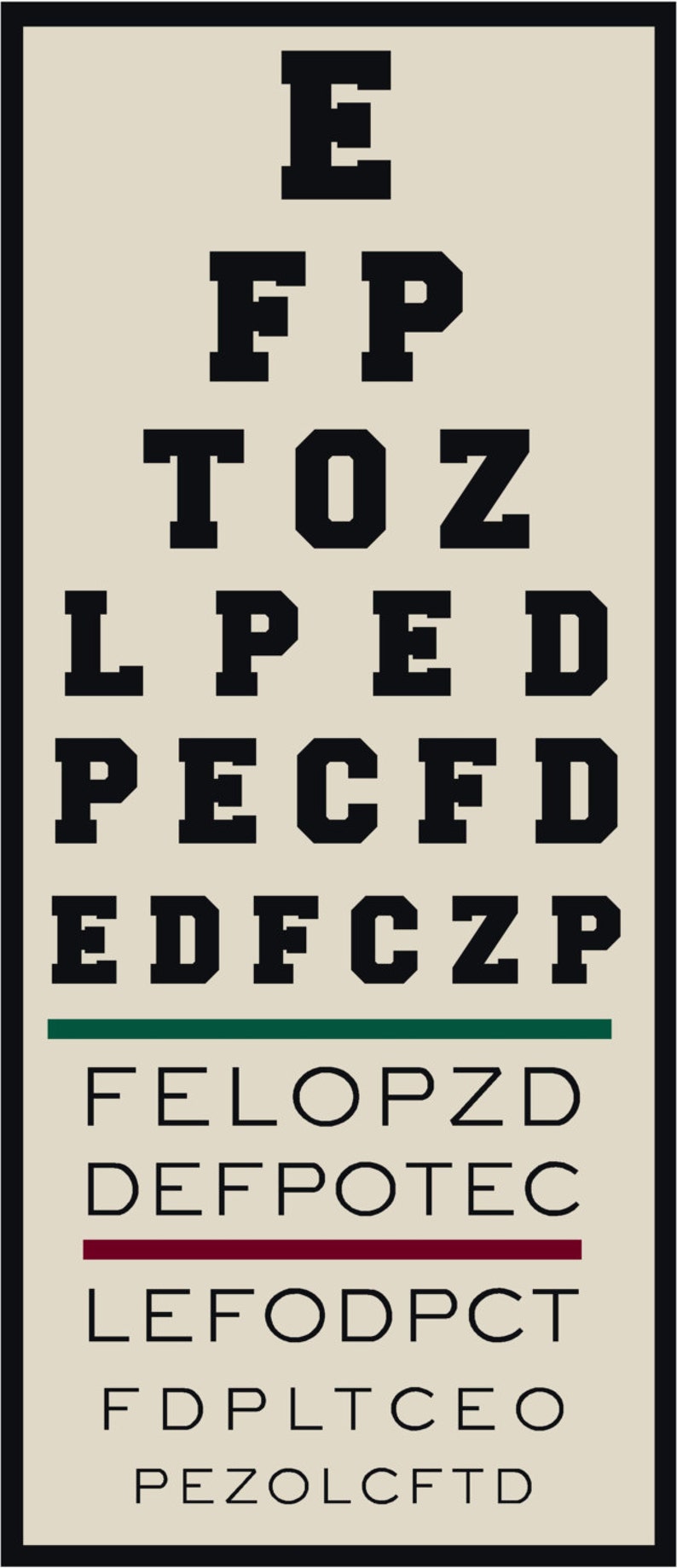 Eye Chart Poster Free