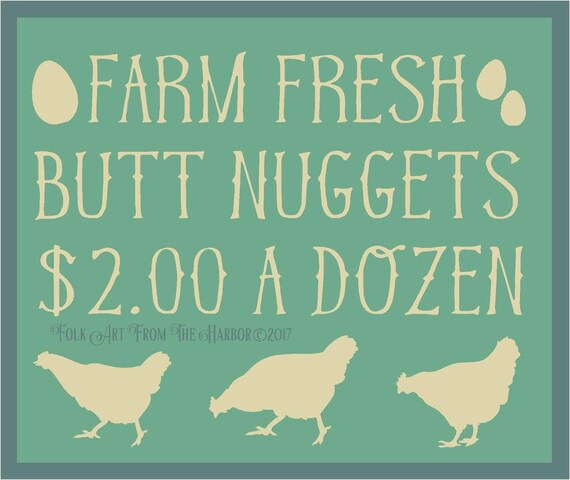 Farm Fresh Butt Nuggets Stencil Reusable Free Shipping Etsy Farm Fresh Butt Nuggets Stencil Reusable Free Shipping Etsy