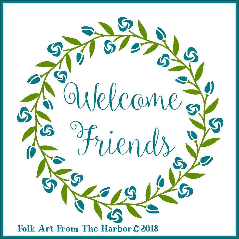 primitive-stencil-welcome-friends-12x12-free-shipping-etsy