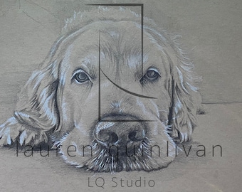 CUSTOM - Original Charcoal & Graphite Portrait | Pet portrait drawing | Pet drawing | Dog portrait | Custom dog art | Animal drawing