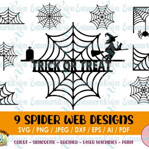 Spider Web Svg, Spider Svg, Halloween Svg, Spider Web SVG Bundle, Spider Web Cut Files,  Cricut, Silhouette, Brother, DXF Cut files laser