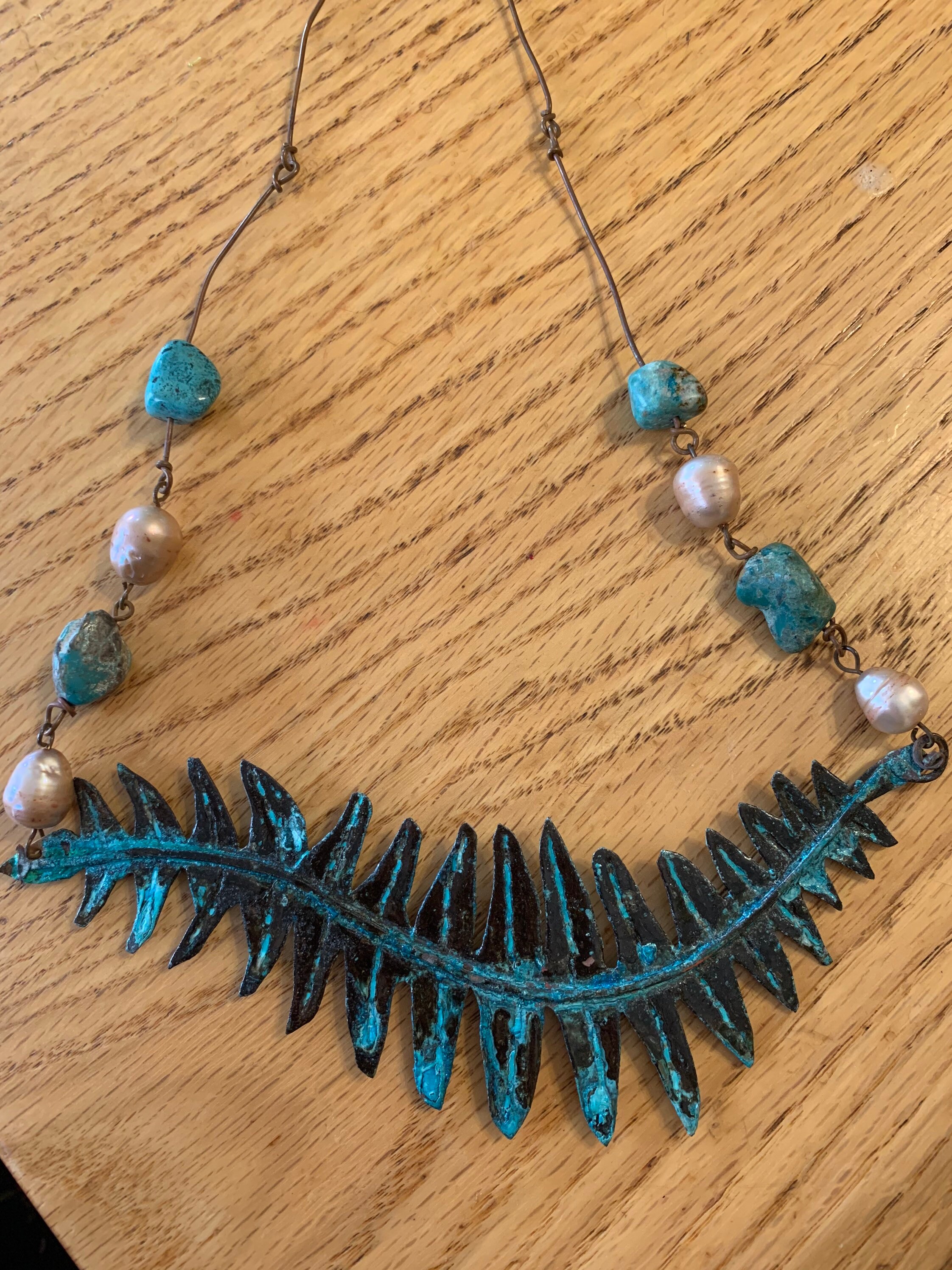 Fern collar necklace Clearance