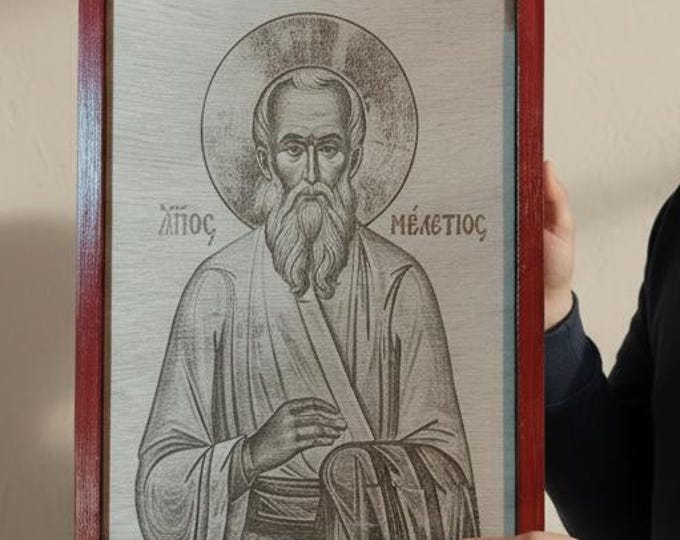 Saint Meletios Pyrography