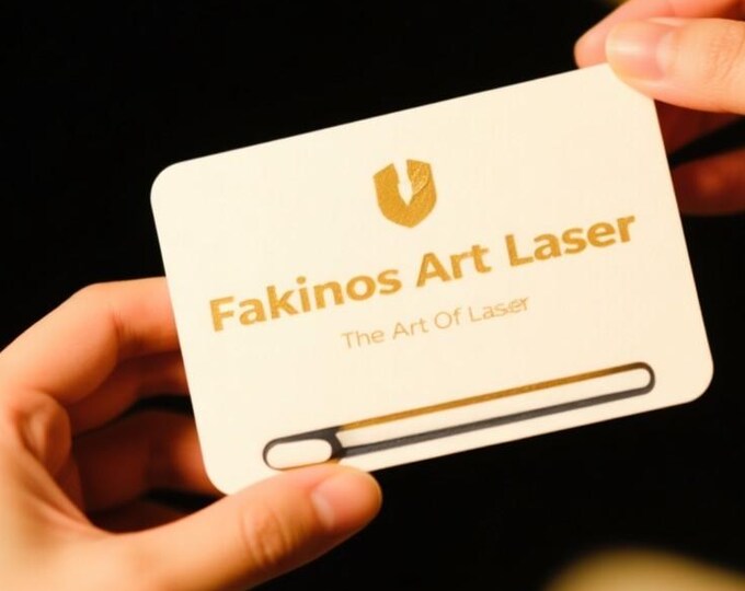 Laser engraved wooden card holder