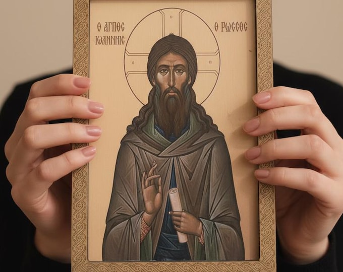 Saint John the Russian Wooden Icon