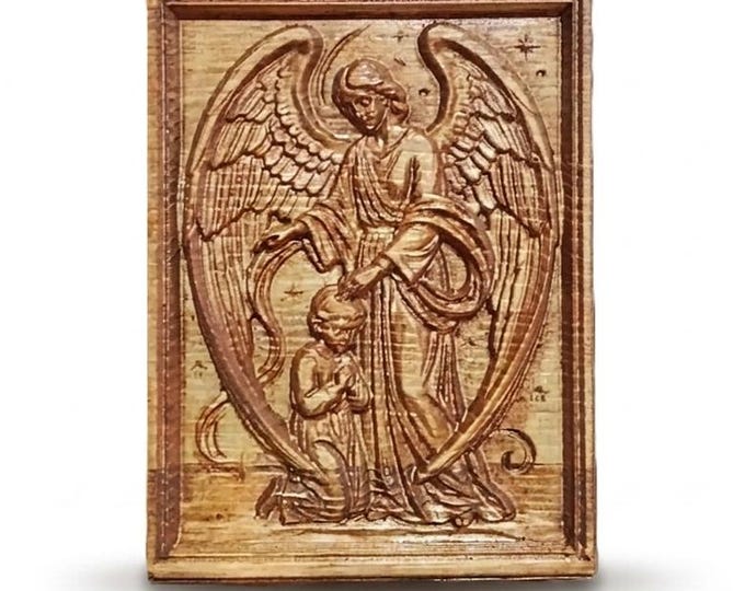 Guardian Angel Wood Carving