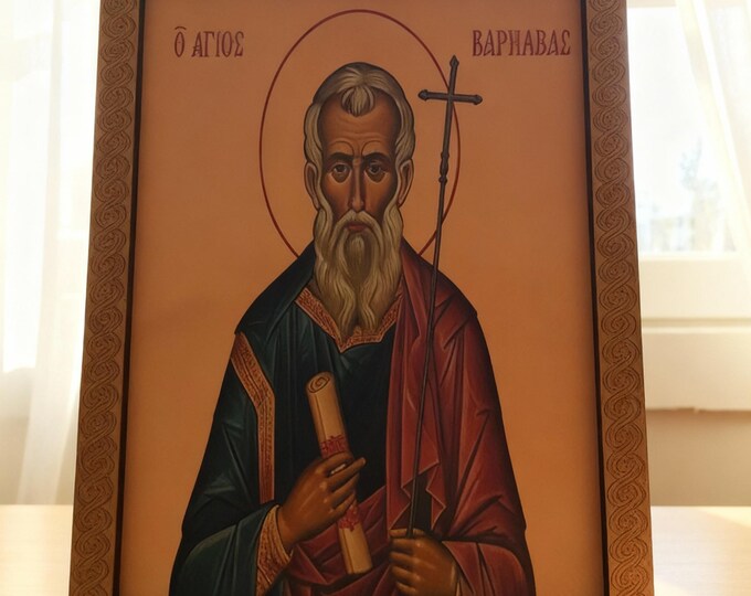 Saint Barnabas Wooden Icon