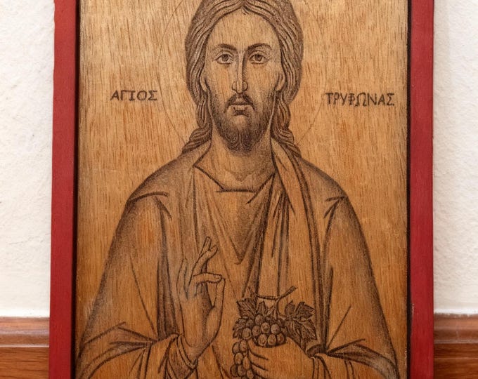 Saint Tryphon Icon on Wood