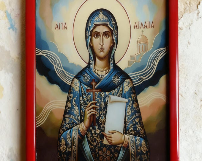 Saint Aglaia Handmade Wooden Icon