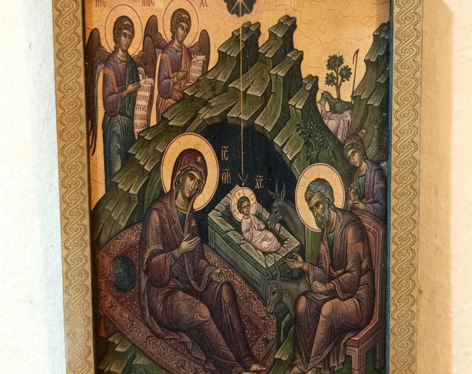 Nativity of Christ Wooden Icon