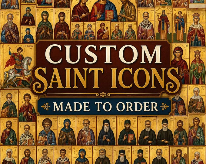 Custom Orthodox Saint Icon | Handmade Wooden Religious Art, Made to Order