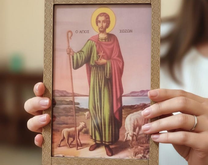 Saint Sozon,Wooden Icon