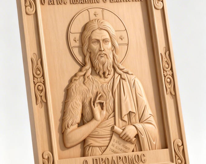 Saint John the Baptist STL file,relief 3D model