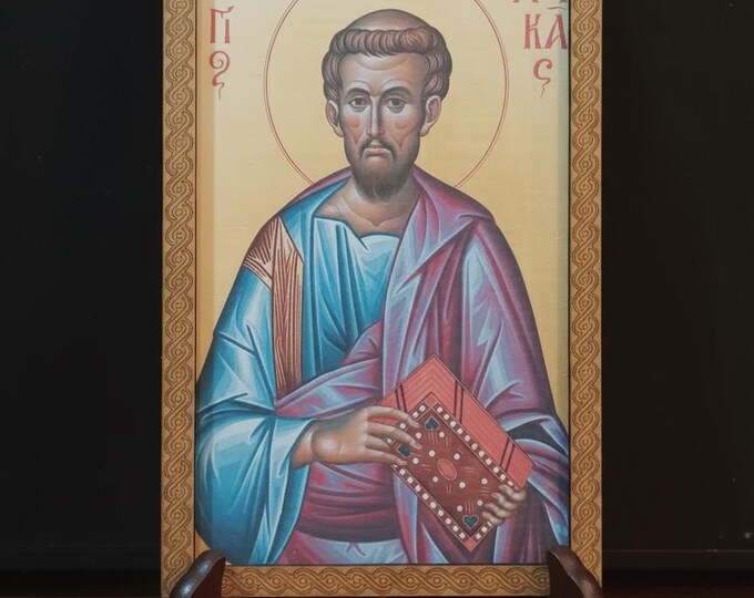 Handmade Orthodox Icon of Saint Luke