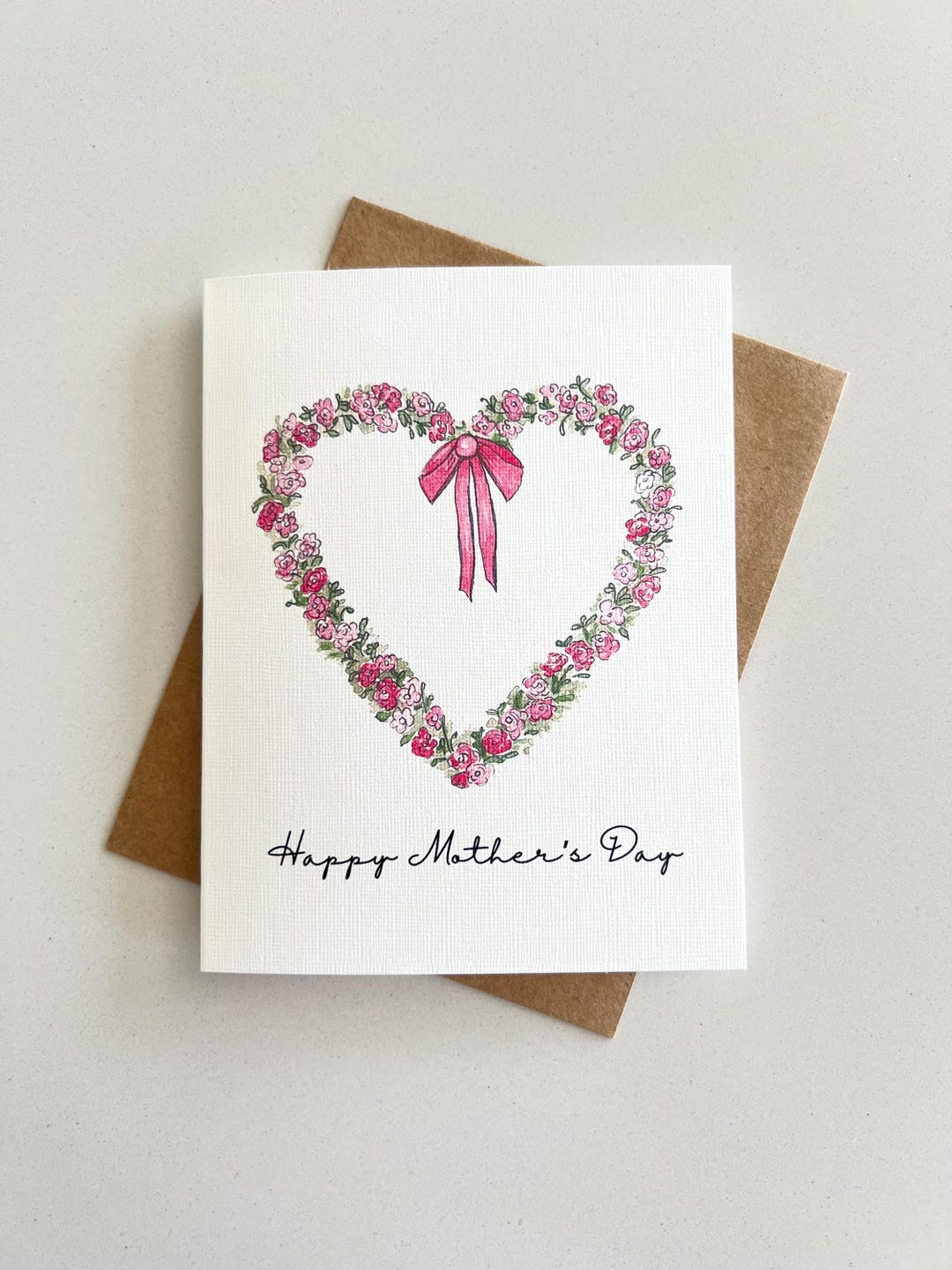 Watercolor Mother’s Day Card With Envelope | Hand Painted Mother’s Day ...