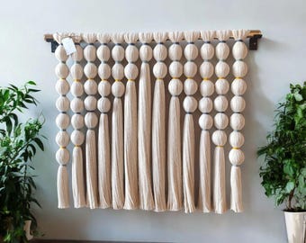 Boho Woven Wall Hanging: Large Macrame Tapestry (80x100 cm)