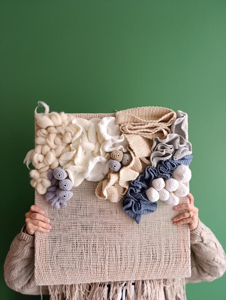 Photo inspiration: Textured Fiber Wall Decor Inspiration Reference: Large 3D Fiber Wall Art Coral Reef Inspired Textile Sculpture