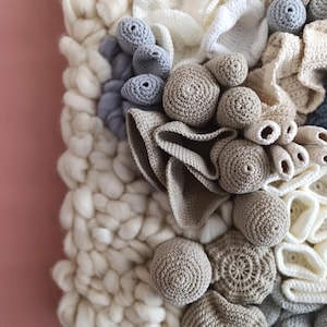 Curated visual reference: Picture Idea: Large 3D Fiber Wall Art Coral Reef Inspired Textile Sculpture