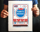 Peanut Vending Machine two-colour hand pulled silkscreen art print