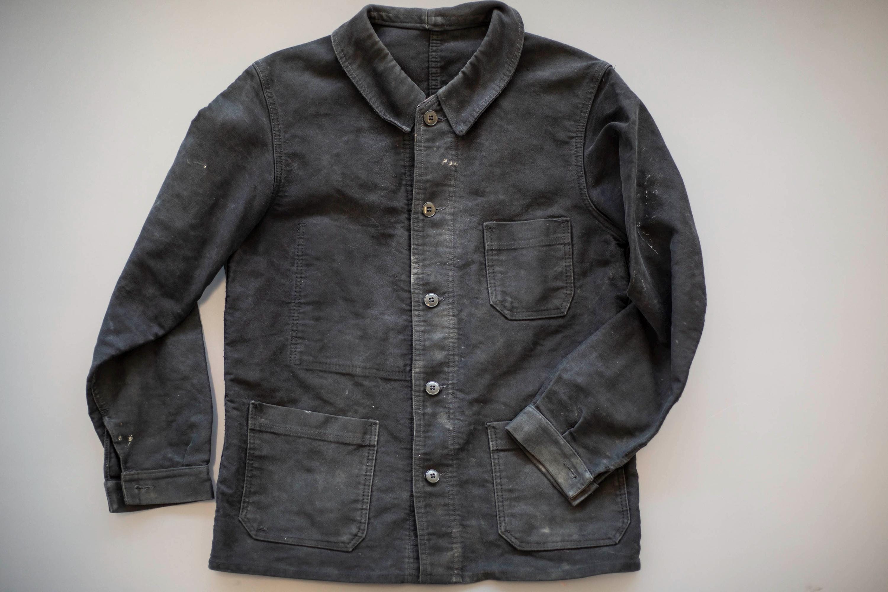 A French Black Moleskine Faded Jacket Circa 1940 - Etsy