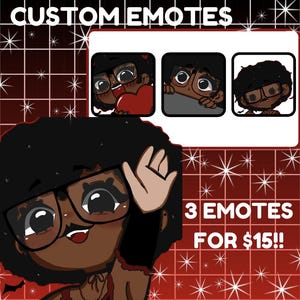Custom Twitch Emotes Or Kick Emotes | Twitch Emote for streamer Twitch, Facebook, Discord | Cute Chibi Anime Style | Twitch Emotes, Anime