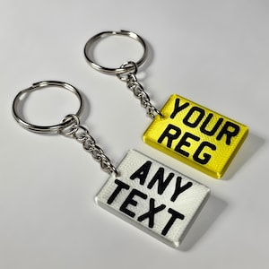 Motorbike Number Plate Keyring, Custom, Personalised Car Reg Keychain, Customized, New Driver, Fathers Day, Unique Motorcycle Birthday Gift